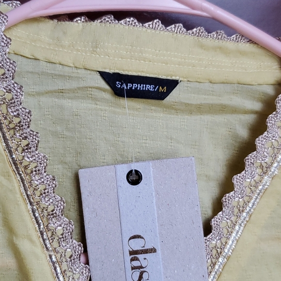 Lemon Yellow Pakistani Kurta by Sapphire FINAL PRICE - Picture 11 of 13